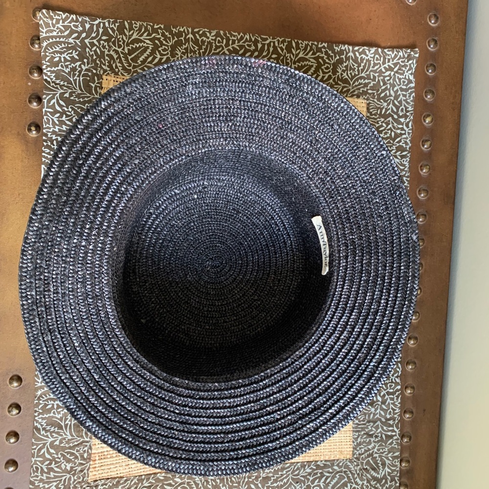Vintage AnnTaylor women’s woven black ribboned hat - Picture 7 of 8